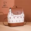 Fábrica de Origem da Bolsa do Norte 2025 Nova Ursinho Fofo Cor Contrastante Estilo Estrangeiro Nicho Mochila de Viagem e Compras de Luxo Leve