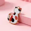 Chaveiro Acessório Pingente de Gato com Estampa de Gota de Óleo Desenho Animado Liga Acessório para Pulseira Brinco