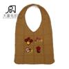 Nova Bolsa de Tricô Retrô Bolsa Feminina Tecida Bolsa de Lã Bordada Bolsa Tote Versátil Bolsa de Ombro Bolsa de Compras