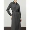 Vestido Nuevo Estilo Otoño 2026 con Cuello y Cintura Ceñida, Elegante Vestido para Ir al Trabajo, Transmisión en Vivo y Distribución