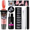 Set de pegamento para extensión de uñas de cristal para manicura de 7 piezas transfronterizo, herramientas para manicura de cabello lacio listas de fábrica