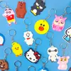 Llaveros Personalizados de Goma Suave de Dibujos Animados, Colgantes para Bolsos de Múltiples Formas, Regalos de Decoración para Llaves de Coche, Colgantes Pequeños