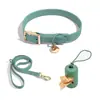 En stock traje de correa y collar impermeable de PVC para perro traje para perro pequeño mediano grande cuerda para pasear perro collar collar