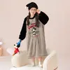 Bata de franela para niñas de otoño e invierno, Bata familiar para niños, Pijama grueso y largo, Ropa de casa para niños y bebés