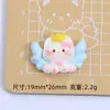 Gato Fofo com Asas Desenho Animado Acessório DIY Feito à Mão Peças Cola de Creme Resina Peças Pequenas Fivela de Sapato Tamanco Materiais