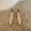 Zapatos de tacón bajo con diseño de nicho, estilo retro francés, con hebilla de tacón grueso para mujer