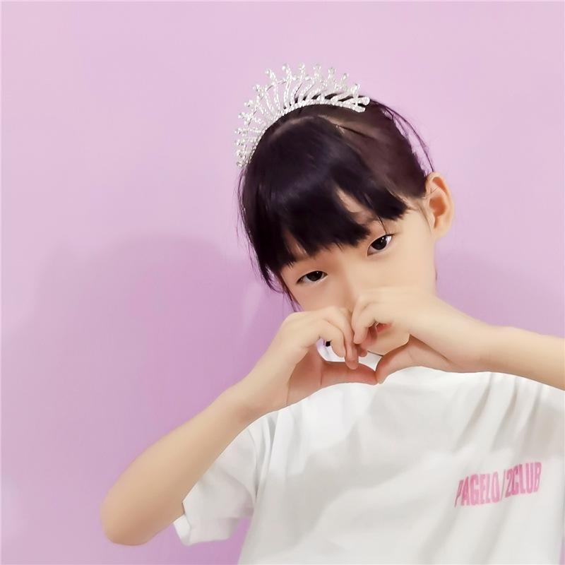 韩版儿童皇冠饰品影楼婚庆头饰水钻发梳发饰表演珍