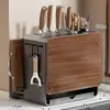 Estante de Almacenamiento para Cuchillos Cocina Multifuncional Encimera Cuchillos Palillos Cuchara Estante Integrado para Almacenamiento Hogar Organizador para Colocar Tabla de Cortar