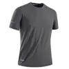 Camiseta Popular de Seda de Hielo para Hombre, Camisa Deportiva de Secado Rápido con Cuello Redondo y Manga Corta con Estampado Sencillo, Elástica, Transpirable, Sensación de Hielo, Talla Grande