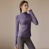 Chaqueta Top de Yoga para Mujer Ropa Deportiva Ajustada Estilo Adelgazante Ropa de Fitness Chaqueta para Correr Secado Rápido Cuello Alto Ciclismo al Aire Libre