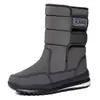 Zapatos de Algodón para Hombre Invierno Cálidos Más Terciopelo Engrosados de Caña Alta Botas de Algodón Protección contra el Frío al Aire Libre Suela Gruesa Cómodos Apertura Profunda Botas de Nieve