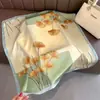 Pañuelo Delgado de Seda de 70 cm con Estampado de Poni, Pañuelo para Mujer, Accesorio para Camisa, Pañuelo para el Cuello, Pañuelo Cuadrado Pequeño, Chal de Alta Gama