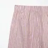 Moda Femenina Europea y Americana Transfronteriza Za Aliexpress Más Vendidos Pantalones de Rayas Verticales Versátiles y Cómodos para Atar