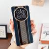 Para Huawei Mate70Pro Funda de Teléfono Porsche de Segunda Generación Galvanizada Funda Protectora de Cuero con Patrón de Lichi Magic5