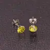 Aretes de acero inoxidable pequeños exquisitos simples moda aretes de circón de cuatro garras aretes de circón redondo nicho venta al por mayor