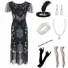 Comercio Exterior S-4XL Amazon Vestido de Lentejuelas Retro Gatsby de los años 20 Vestido de Fiesta con Flecos Dropshipping a Europa y América
