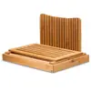 En stock Cortador de Pan de Bambú Multifuncional para Cocina Plato para Migas de Pan Cortador de Tostadas