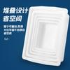 Caja Rectangular de Plástico Blanco Cubeta Cuadrada Malatang Jardín de Infancia Supermercado Caja de Almacenamiento Engrosada Sin Tapa Cubeta para Refrigerador/Congelador