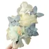 Grampo de Cabelo Borboleta Flor Clássica para Mulheres, Tule Floral, Novo Estilo Chinês, Estilo Antigo, Qipao, Acessório de Cabelo Hanfu, Adorno de Cabeça Estilo Nacional