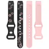 Nueva Correa de Silicona Floral de Dos Tonos Grabada con Láser Adecuada para Xiaomi Mi Band 8/9/10/11 Correa de Silicona con Hebilla de Mariposa