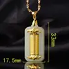 Pie de oro 999 oro incrustado jade Baifu para transportar el barril tiempo para correr joyería retro colgantes para hombres y mujeres regalo en vivo al por mayor