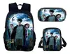 Mochila Escolar Harry Potter de Tres Piezas Mochila Casual para Hombres y Mujeres Mochila para Estudiantes Impresa de Gran Capacidad Mochila para Exteriores