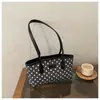 Bolso de hombro para mujer de estilo coreano con lunares de moda, nuevo modelo 2026 de PU, de gran capacidad para ir al trabajo
