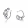 Hebilla de Herradura de Diamante Completo de Lujo Modelo Nuevo 2026 Clip para Oreja en Forma de U de Circonita Brazalete Elegante para Oreja para Hombre Sin Perforación Requerida Accesorio para Oreja de Cobre
