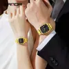 Reloj Calendario Sanda Más Vendido, Resistente al Agua, Elegante Correa de Acero Relojes de Pareja, Manecilla en Forma de Espada Rayada, Reloj de Cuarzo para Hombre y Mujer