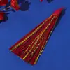 Borla de Algodón Retorcida a Mano de 13 cm Colgante Largo Llavero Estilo Tíbet Accesorio Estilo Étnico