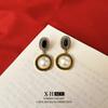 Joyería Retro Vintage Estilo Hong Kong Aretes de Perlas Irregulares Pendientes de Tuerca de Moda Trendy Personalidad