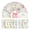 Set de Tarjetas de Oración Florales Nuevas Transfronterizas, 36 Tarjetas de Bendición de Fe sin Repetir, Decoración para Material de Journaling