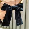 Tienda de Fábrica Nuevos Accesorios para el Cabello Venta al por Mayor Cinta de Terciopelo Dorado Lazo Grande en la Parte Posterior de la Cabeza Horquilla para Adulto Pinza Superior Joyería