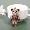 Nuevo llavero colgante de comercio exterior de moda con oso de plata y diamantes de gran atractivo transfronterizo al por mayor