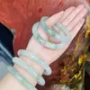 Pulseira Flor de Pessegueiro Espessa 10mm Jade Cinza Antigo Estilo Chinês Novo Acessórios Qipao Pulseira de Nobreza Pulseira Estilo Nacional Acessórios Dropshipping