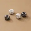 Cuentas espaciadoras de patrón de nube de 6 mm plata de ley s925 estilo étnico vintage separador de patrón de nube accesorio de plata para pulsera de joyería DIY