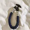 Cordón para Teléfono Móvil de Muñeca Colgante Sencillo Cuerda Trenzada Estilo Ins Fuerte y Duradero Colgante Portátil para Exteriores Universal Femenino D