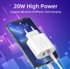 Para celular Android QC3.0 carregador de celular Apple celular PD20W cabeça de carregamento AC carregador universal