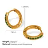 Brinco de Argola Avançado Transfronteiriço com Micro Diamante para Mulheres Estilo Simples Nicho Celebridade da Internet Mesmo Estilo Brincos de Aço Inoxidável Argola de Orelha