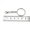 Chaveiro de 25mm com pingente de chave de corrente de quatro seções, chaveiro com fecho lagosta, pino de olhal e corrente para pendurar boneca