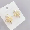 Pendientes de plata geométricos irregulares para mujer, temperamento coreano, personalidad coreana, pendientes de perlas estilo barroco, pendientes con pasador de plata S925