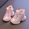 Zapatos Grandes de Algodón para Niñas Botas de Nieve Gruesas para Niños Invierno Nuevas Botas de Algodón de Princesa Cálidas Antideslizantes Botines para Niñas