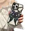 Borboleta Oca 3D Côncava e Convexa Estéreo Adequada para Apple 1615Promax Cor Pura Galvanoplastia Dissipação de Calor Samsung S25 Proteção