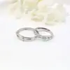 Anéis de Casal Estilo Coreano para Homens e Mulheres, Anéis de Casamento Modernos, Anéis Únicos Não Separados de Luxo Leve Estilo Japonês para Celebridades da Internet