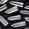 Cristal blanco natural prisma hexagonal de una punta piedra en bruto de cristal blanco columna de piedra de energía desmagnetizada pulida adornos de escritorio para el hogar