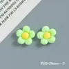 Florzinha de cinco pétalas em cor de macaron, grampo de cabelo DIY feito à mão, capa de celular, material de cola de creme, acessórios de resina