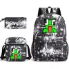 Mochila Inominável Moda Europeia e Americana Mochila para Alunos Masculinos e Femininos Bolsa Transversal Casual Mochila Desenho Animado Fofa