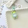 Chaveiro de Sapo Estéreo Cor Sólida Fofo e Fofo Pingente Divertido de Bolsa de Menina Desenho Animado Acessórios de Presente para Casais Melhores Amigos