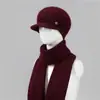 Chapéus para Mulheres de Meia-Idade e Idosas para Mães no Outono e Inverno Chapéus de Lã Quentes e Elegantes para Avós no Inverno Chapéus de Tricô Espessos à Prova de Frio