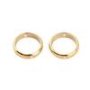 Baño de oro real oro de 18 quilates anillo geométrico hueco de doble agujero diámetro interior 8 mm 6 mm 4 mm material para joyería hecha a mano DIY